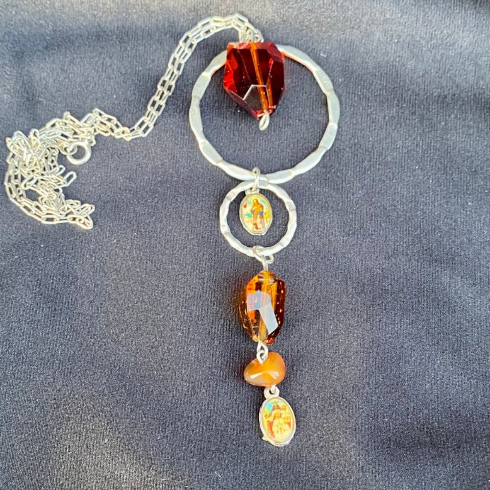 Brown crystals necklace